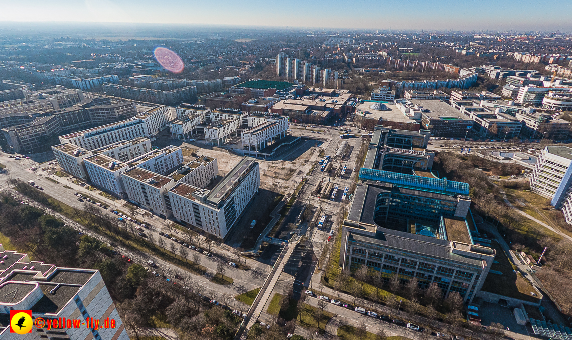 15.02.2023 - Luftbilder Perlach Plaza, Allianz, Wacker, Rentenversicherung, PEP